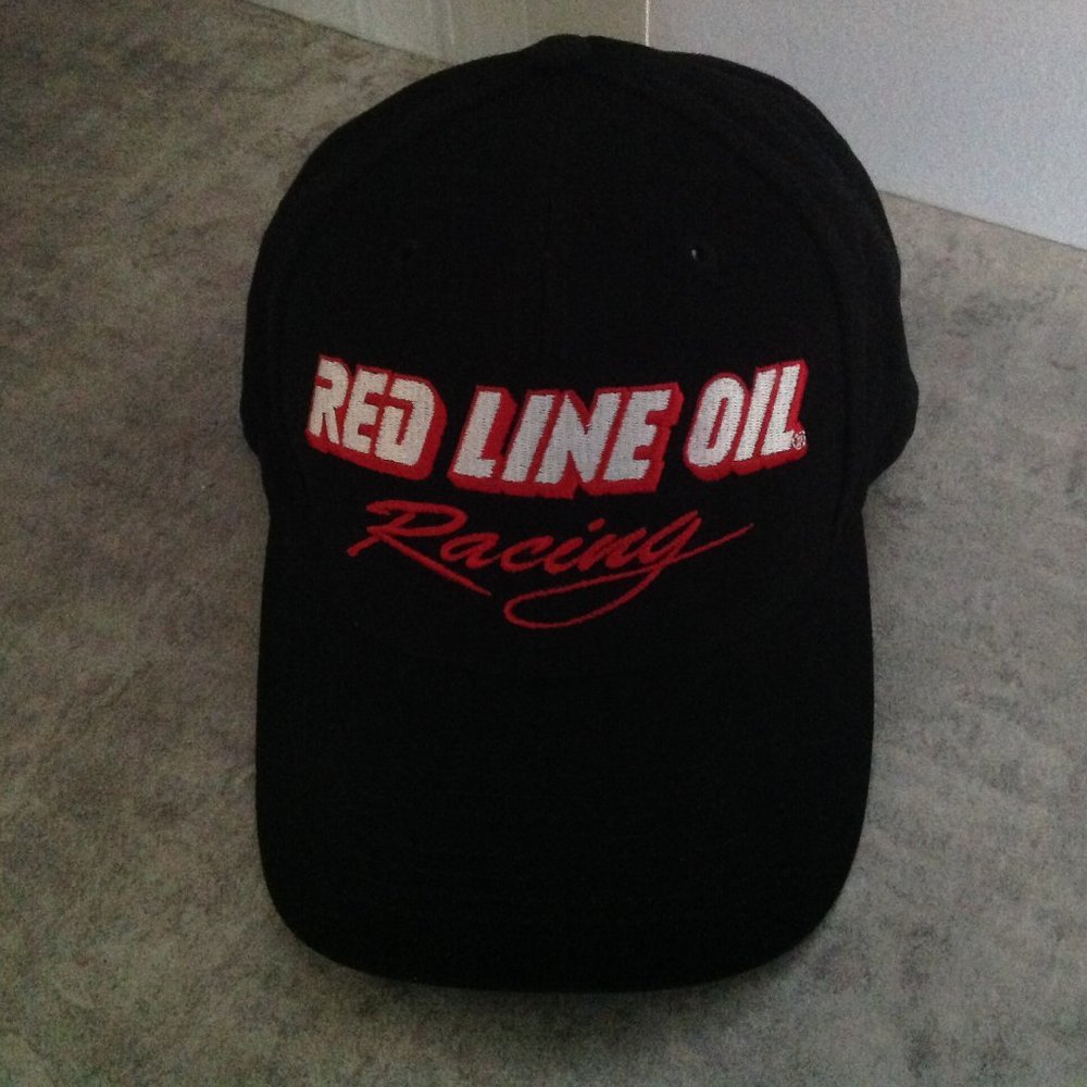 Black Red Line Oil Racing Cap Adjustable